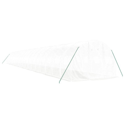 Seră Albă din Oțel Galvanizat - 60 m² - Livrare Gratuită