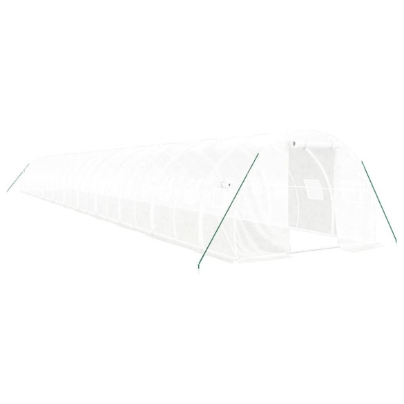 Seră Albă din Oțel Galvanizat - 66 m² - Livrare Gratuită Seră Albă din Oțel Galvanizat - 66 m² - Livrare Gratuită