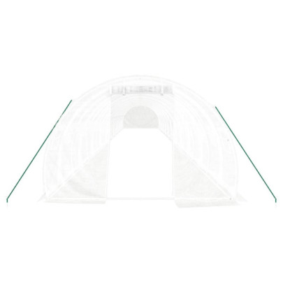 Seră Albă din Oțel Galvanizat - 66 m² - Livrare Gratuită