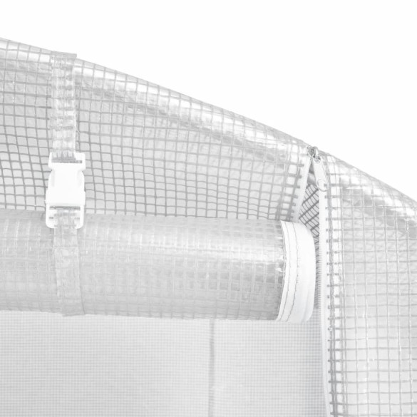 Seră Albă din Oțel Galvanizat - 66 m² - Livrare Gratuită Seră Albă din Oțel Galvanizat - 66 m² - Livrare Gratuită