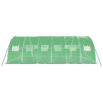 Seră Verde 24 m² cu Cadru Oțel | Livrare Gratuită