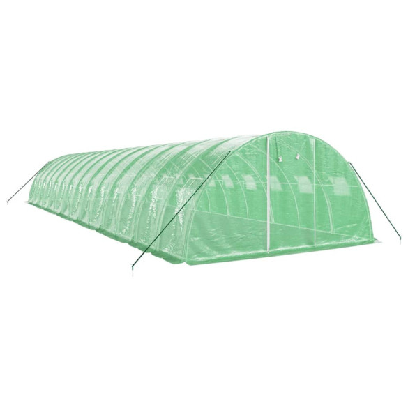 Seră Verde Oțel 14x4m - Cultivă Legume și Fructe Seră Verde Oțel 14x4m - Cultivă Legume și Fructe