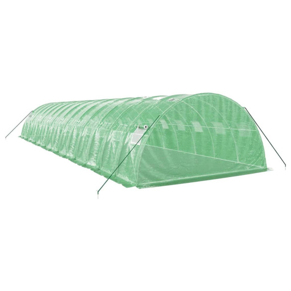 Seră Verde Oțel 14x4m - Cultivă Legume și Fructe Seră Verde Oțel 14x4m - Cultivă Legume și Fructe