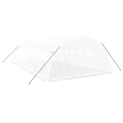 Seră Albă de Oțel 32 m² - Livrare Gratuită