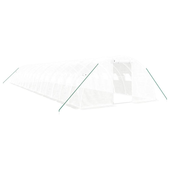 Seră Albă din Oțel Galvanizat - 16x4m - Livrare Gratuită Seră Albă din Oțel Galvanizat - 16x4m - Livrare Gratuită