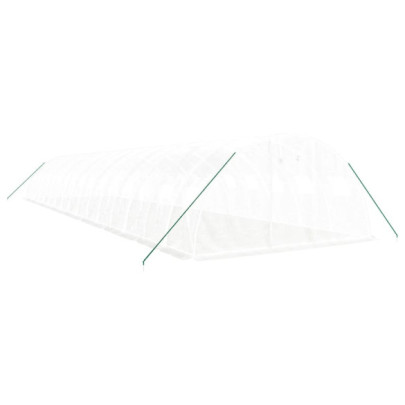 Seră Albă din Oțel Galvanizat - 16x4m - Livrare Gratuită