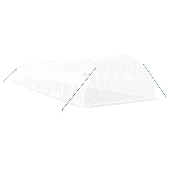 Seră Albă din Oțel Galvanizat - 16x4m - Livrare Gratuită Seră Albă din Oțel Galvanizat - 16x4m - Livrare Gratuită