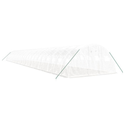 Seră Albă din Oțel Galvanizat - 24x4m - Livrare Gratuită