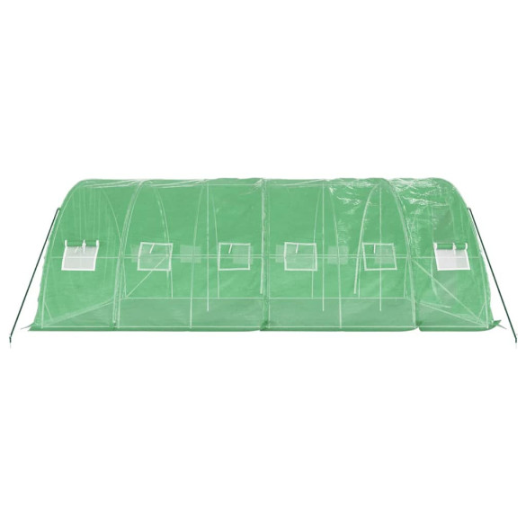 Seră Verde 30m² cu Cadru Oțel | Livrare Gratuită Seră Verde 30m² cu Cadru Oțel | Livrare Gratuită