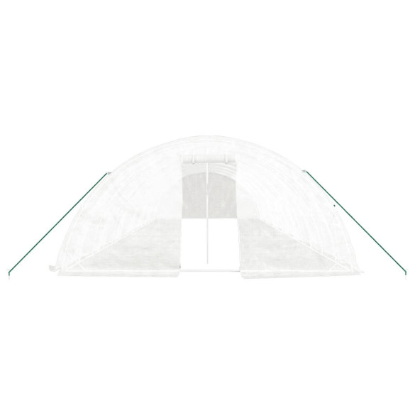 Seră Albă din Oțel 70 m² - Cultivă Legume și Fructe