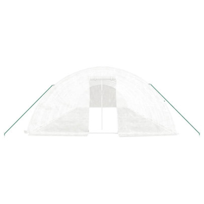 Seră Albă din Oțel 70 m² - Cultivă Legume și Fructe