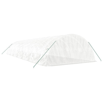 Seră Albă din Oțel 70 m² - Cultivă Legume și Fructe