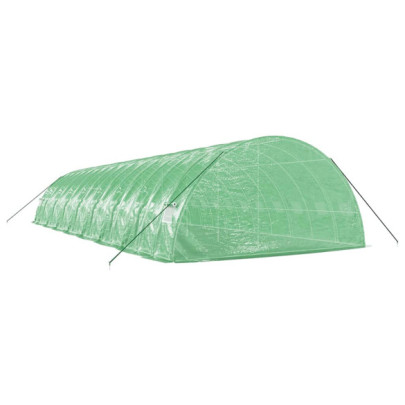 Seră Verde 16x6m - Cadru Oțel | Livrare Gratuită