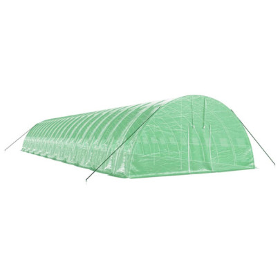 Seră Verde 120m² cu Cadru Oțel | Livrare Gratuită