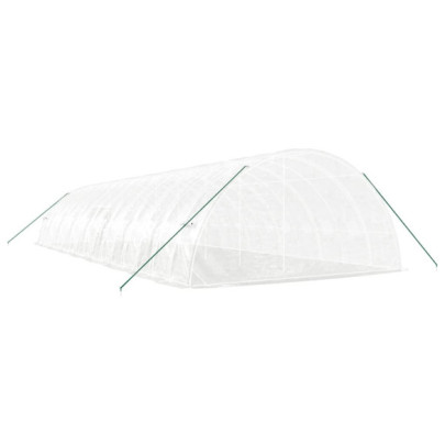 Seră Albă de Oțel 96 m² - Livrare Gratuită