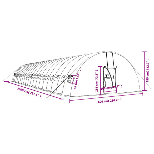 Seră Albă din Oțel - 120 m² - Livrare Gratuită Seră Albă din Oțel - 120 m² - Livrare Gratuită