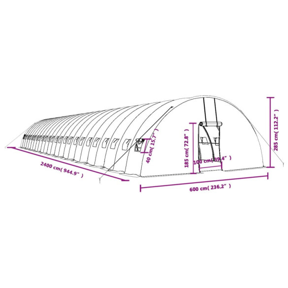 Seră Albă din Oțel - 144 m² - Livrare Gratuită Seră Albă din Oțel - 144 m² - Livrare Gratuită