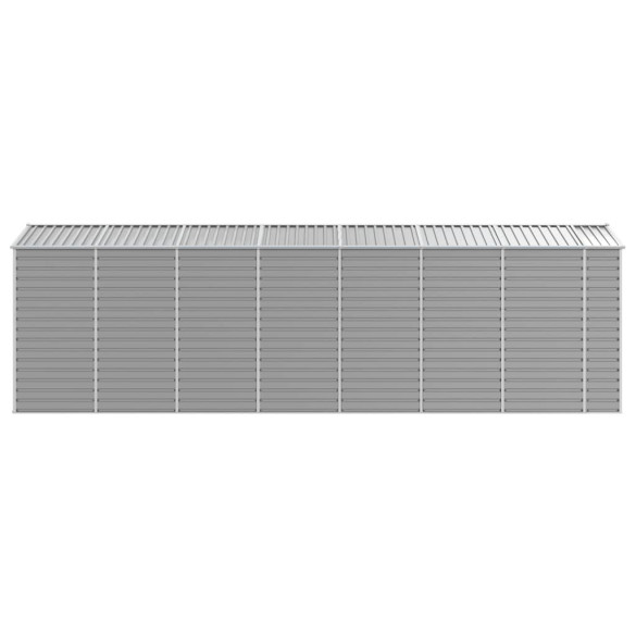 Șopron Metalic Gri pentru Grădină - 191x640x198 cm
