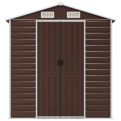 Șopron Grădină Maro - Oțel Galvanizat - Livrare Gratuită