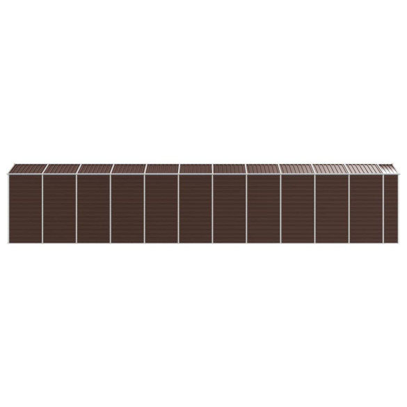 Șopron Grădină Maro - Oțel Galvanizat | Depozitare Exterioară