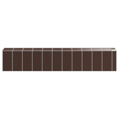 Șopron Grădină Maro - Oțel Galvanizat | Depozitare Exterioară