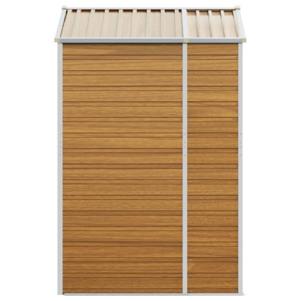 Șopron Grădină Metalic Maro - Depozitare Exterior Rezistent