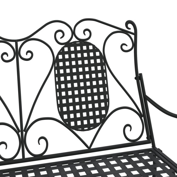 Bancă Balansoar 2 Locuri Negru Oțel | Livrare Gratuită