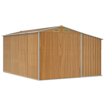 Șopron Grădină Maro Oțel Galvanizat 277x365,5x179 cm | Depozitare