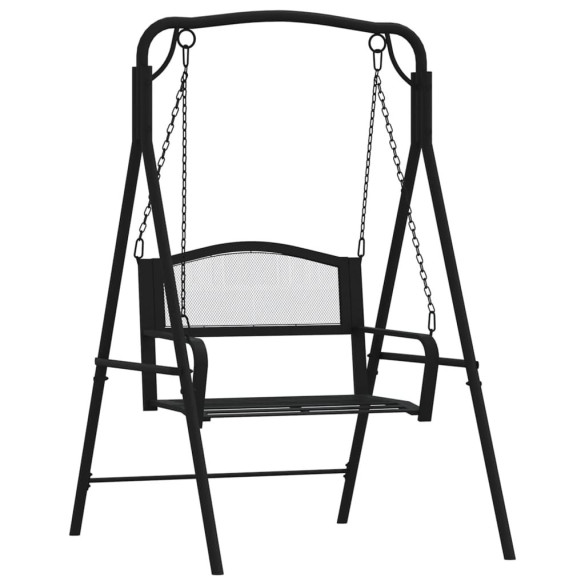 Bancă Balansoar Metalică Negru - 124 cm - Oțel Rezistent