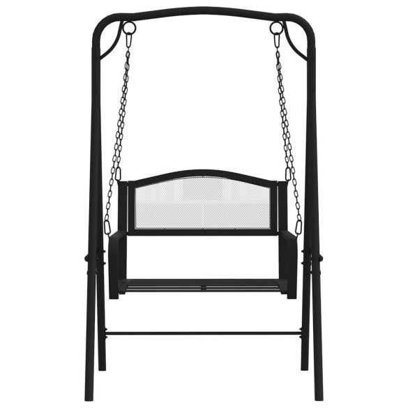 Bancă Balansoar Metalică Negru - 124 cm - Oțel Rezistent