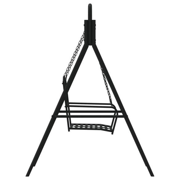 Bancă Balansoar Metalică Negru - 124 cm - Oțel Rezistent