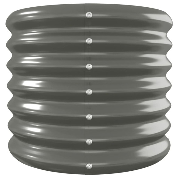 Strat Înălțat Grădină Gri 332x40x36cm - Oțel Rezistent