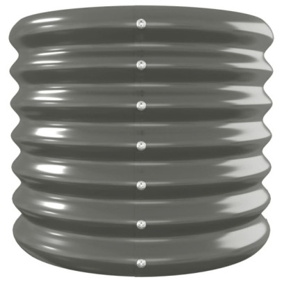 Strat Înălțat Grădină Gri 332x40x36cm - Oțel Rezistent