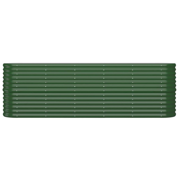 Strat Înălțat Grădină Metalic 224x40x68 cm - Verde