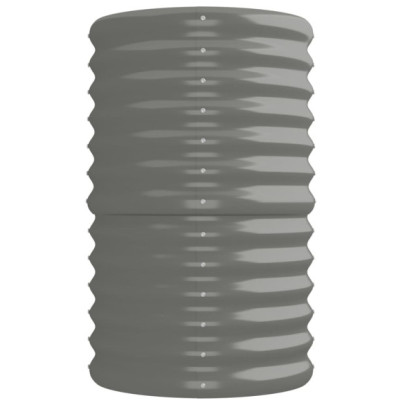 Strat Înălțat Grădină Gri 224x40x68cm - Oțel Rezistent