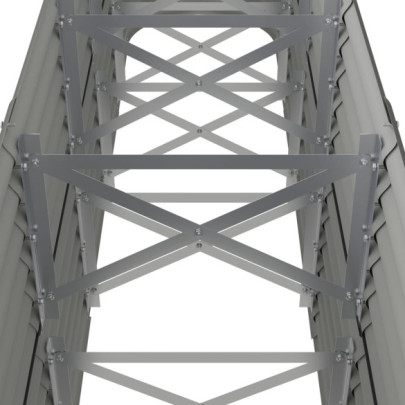 Strat Înălțat Grădină Gri 224x40x68cm - Oțel Rezistent