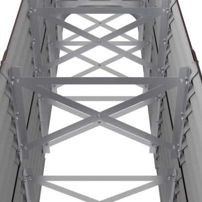 Strat Înălțat Grădină 224x40x68 cm - Oțel Rezistent