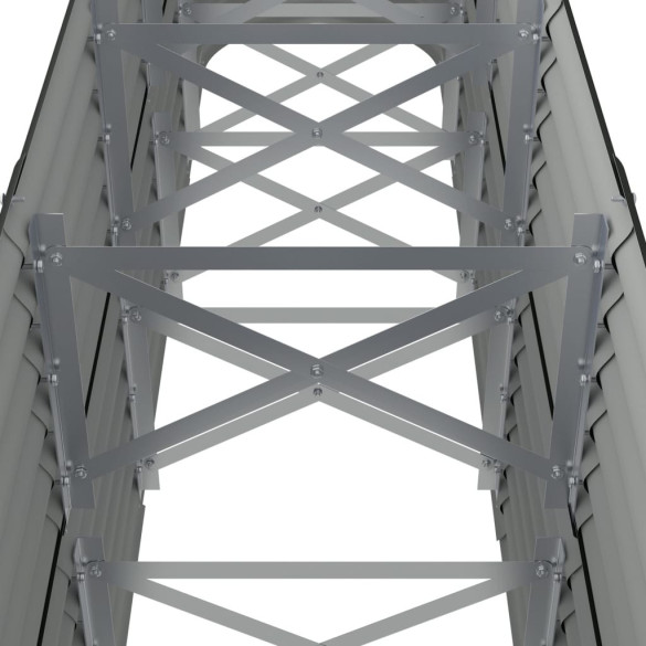 Strat Înălțat Grădină Metalic 224x40x68 cm - Livrare Gratuită