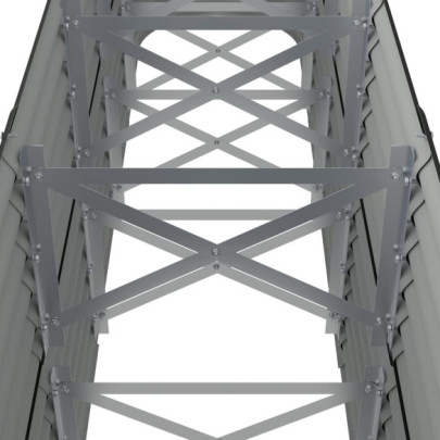Strat Înălțat Grădină Metalic 224x40x68 cm - Livrare Gratuită