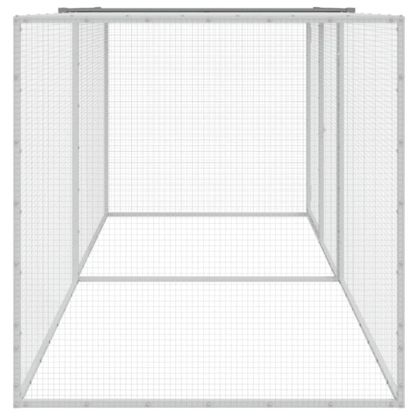 Coteț Pui Gri 203x98x90 cm - Oțel Galvanizat | Livrare Gratuită