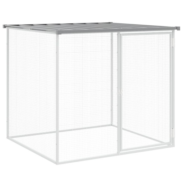 Coteț pui gri 603x98x90 cm - Oțel galvanizat rezistent