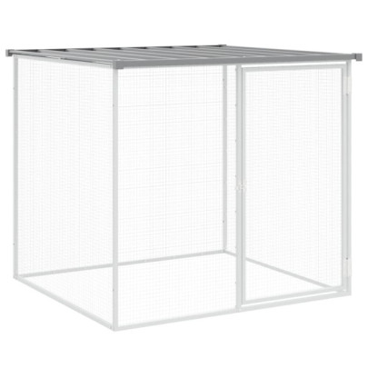 Coteț pui gri 603x98x90 cm - Oțel galvanizat rezistent