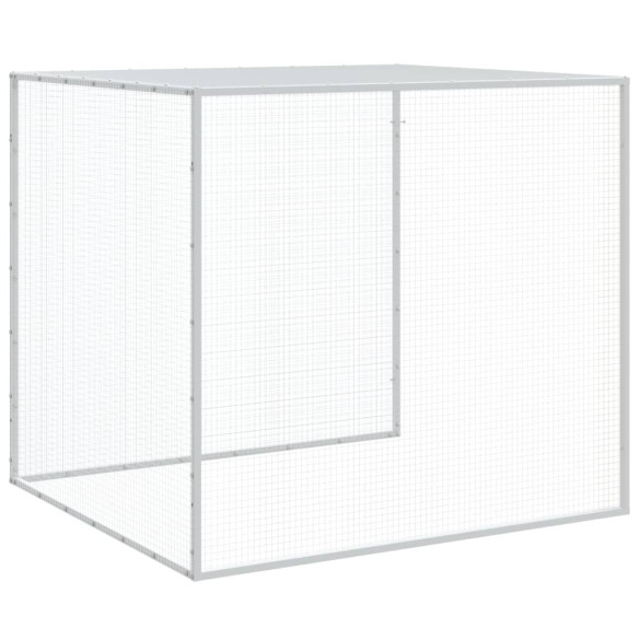 Coteț pui gri 603x98x90 cm - Oțel galvanizat rezistent