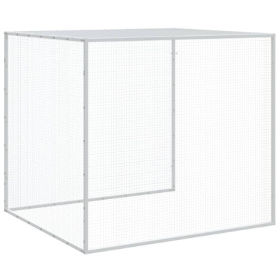 Coteț pui gri 603x98x90 cm - Oțel galvanizat rezistent