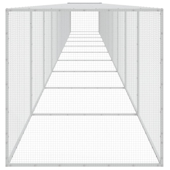 Coteț Pui Gri 1003x98x90 cm - Oțel Galvanizat | Livrare Gratuită