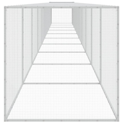 Coteț Pui Gri 1003x98x90 cm - Oțel Galvanizat | Livrare Gratuită