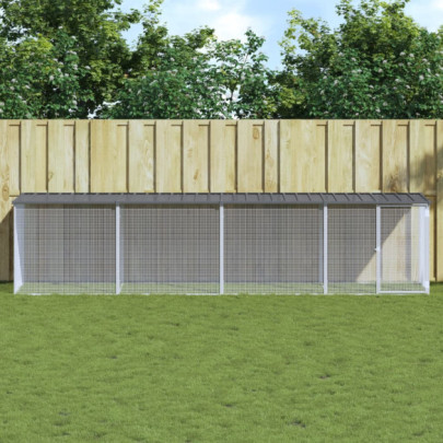 Coteț Pui Antracit 403x98x90 cm - Oțel Galvanizat | Livrare Gratuită