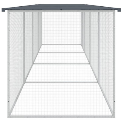 Coteț Pui Antracit 403x98x90 cm - Oțel Galvanizat | Livrare Gratuită