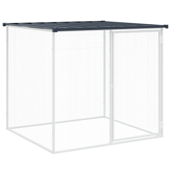 Coteț Pui Antracit 403x98x90 cm - Oțel Galvanizat | Livrare Gratuită