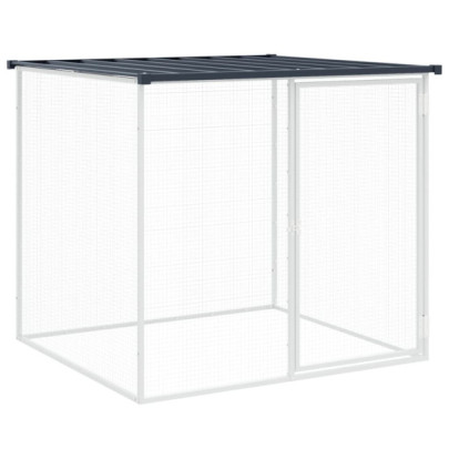 Coteț Pui Antracit 403x98x90 cm - Oțel Galvanizat | Livrare Gratuită